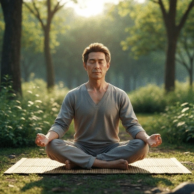 Person reflecting on emotions in a calm setting