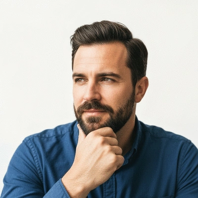 Person looking thoughtfully, representing mental health awareness